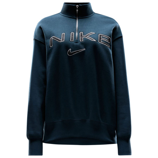 Nike Γυναικείο φούτερ Sportswear Phoenix Fleece Oversized 1/4 Zip Logo Top